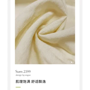 A2399 Cotton-Poly Linen-Look 110g Woven Dress Fabric - Breathable & Textured