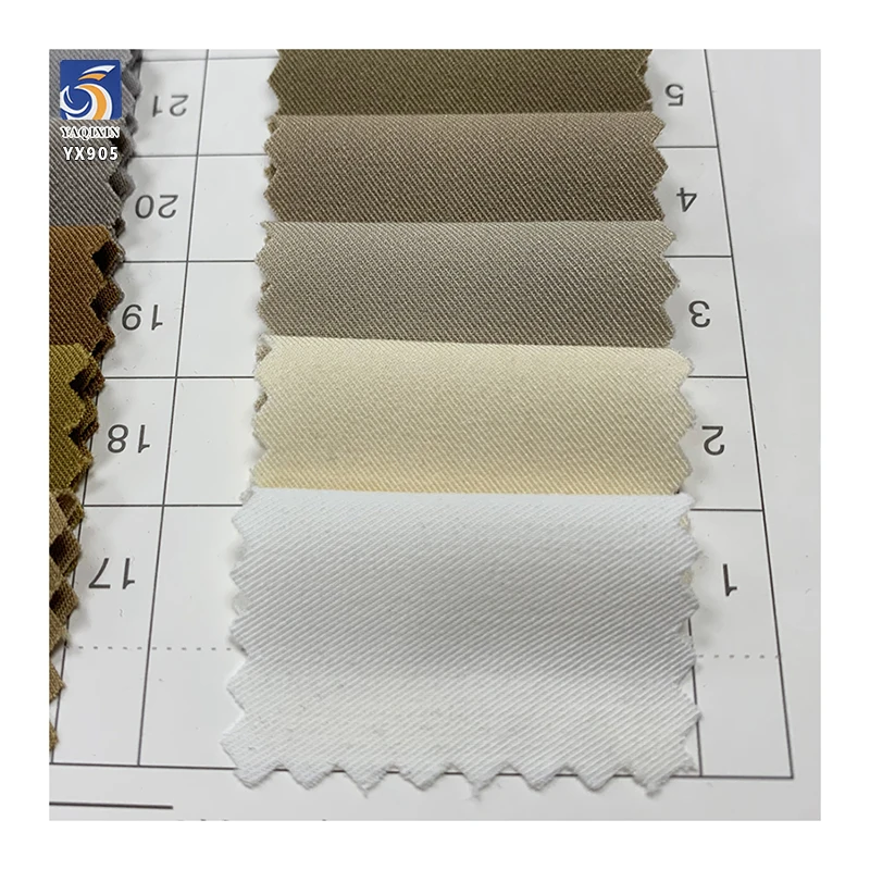 YX905 300G/M Fine Twill TR Fabric 85%Polyester 11%Cotton 4%Spandex Stretch Suit Twill Fabric for Women's Jackets and Suits - 图片 4