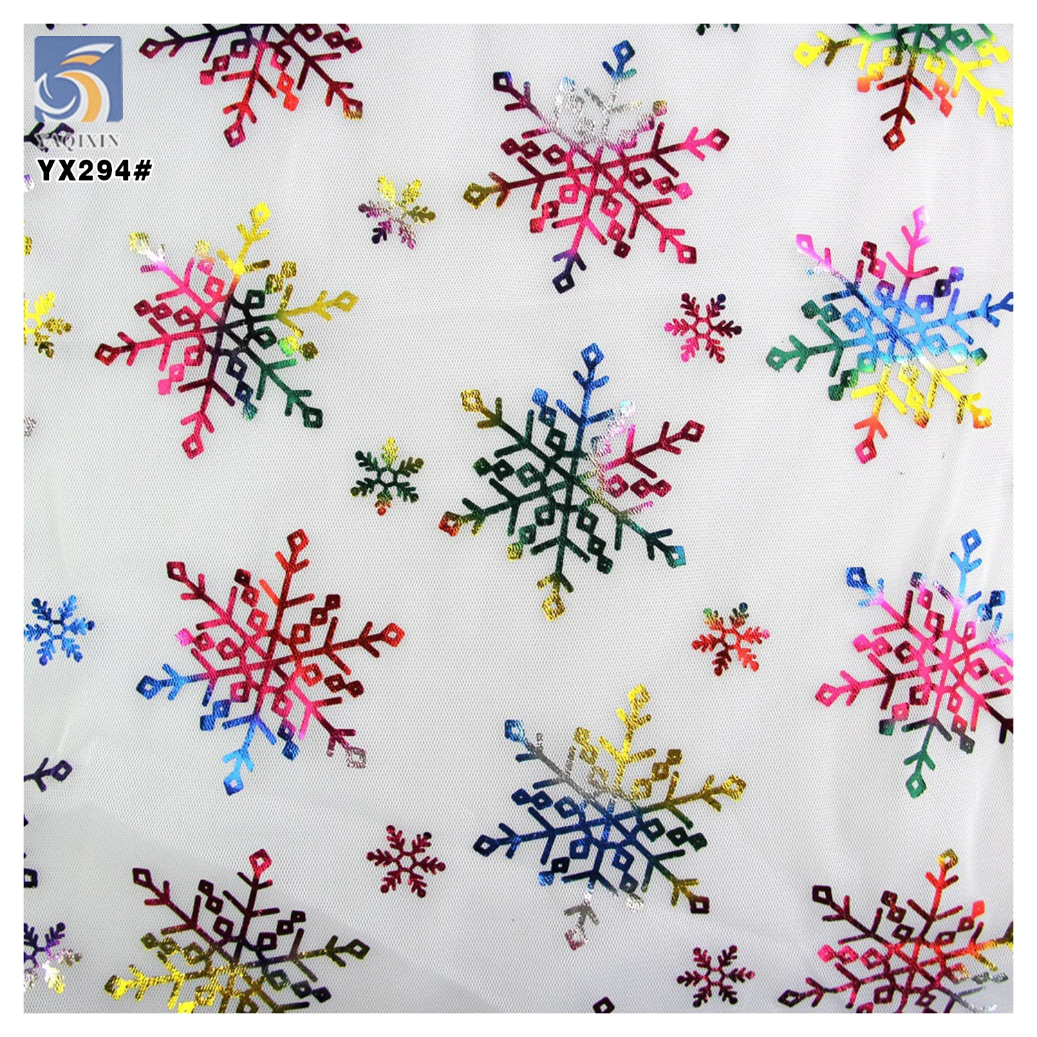 YX294 Frozen Girls Elsa Princess Dress Polyester Tulle Film Printed Fabric Christmas New Arrivals Holiday Fabrics - 图片 5