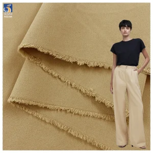 YX1168 Cheap 280gsm 100% Polyester Woven Khaki Twill Fabric for Pants Shirts Overalls Dresses Poly Coarse Twill Fabrics