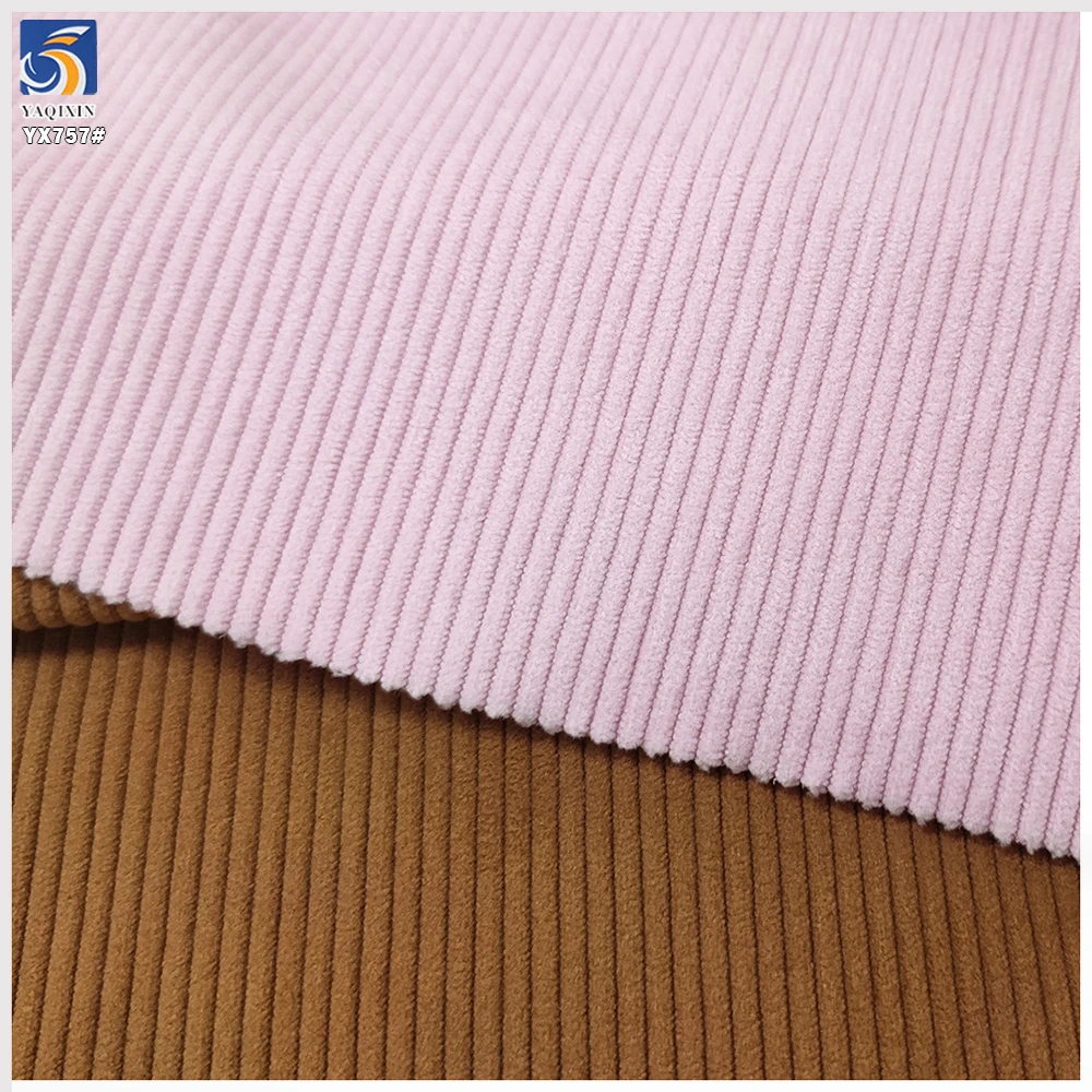 YX757 New 100 Polyester 8W Corduroy Fabric Cheap High Quality Woven Plain Corduroy Fabric for Jackets and Pants - 图片 3