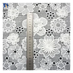 YX927 150gsm Sunflower Small Flowers Water-Soluble Computer Embroidery Skirt Fabric Hollow Water-Soluble Lace Fabrics - 100%...