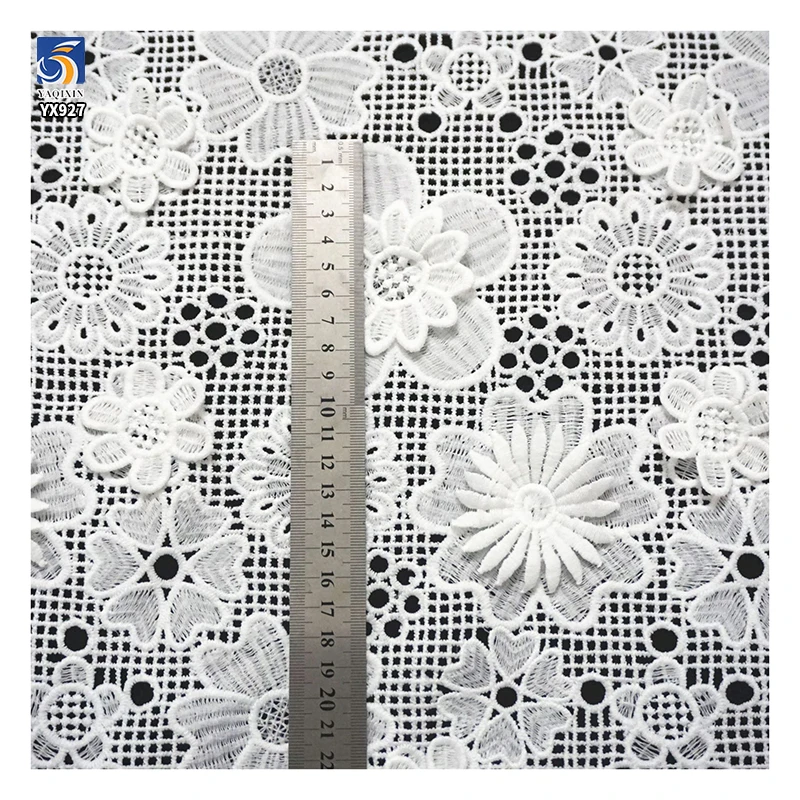 YX927 150gsm Sunflower Small Flowers Water-Soluble Computer Embroidery Skirt Fabric Hollow Water-Soluble Lace Fabrics - 图片 6