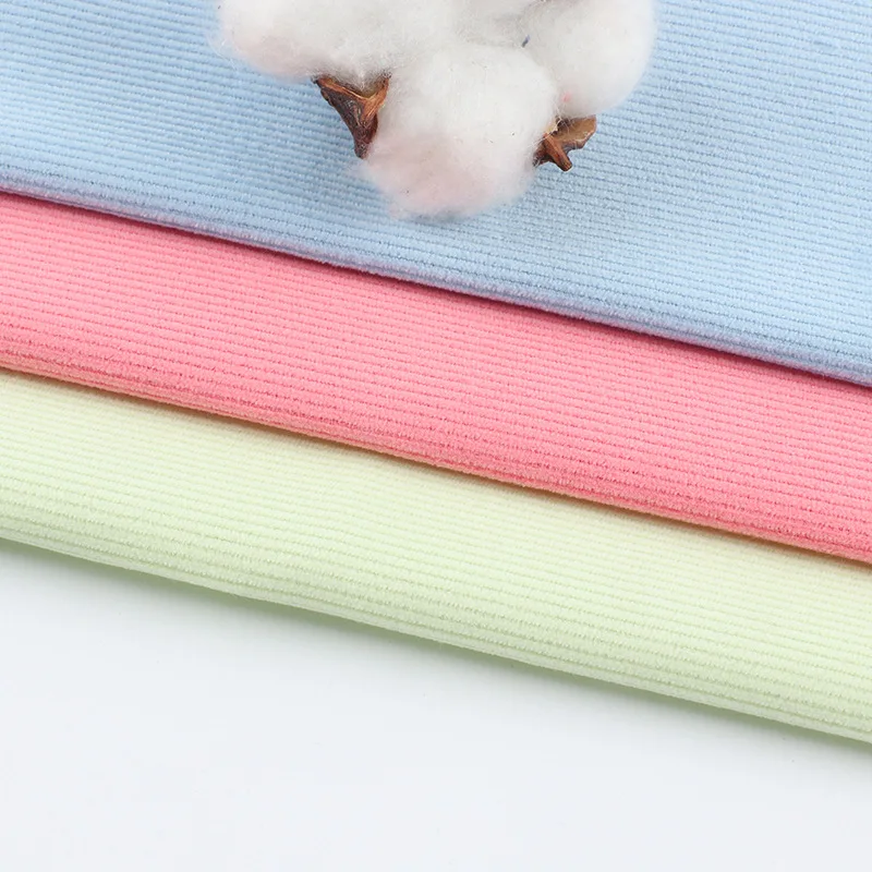 YX756 Cheap High Quality Corduroy Fabric Plain Woven 100% Polyester 11W Corduroy Fabric for Ladies Shirts Garments - 图片 2