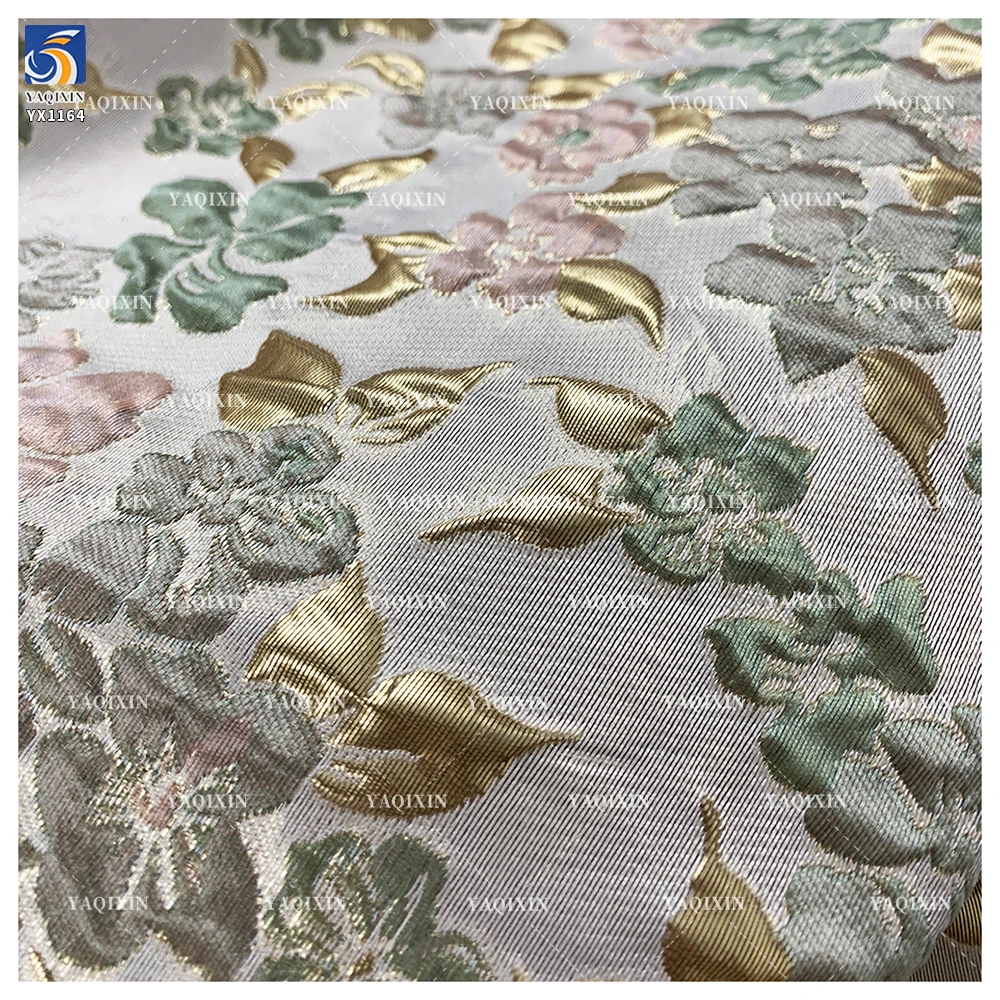 YX1164 180gsm Woven 100% Polyester 3D Jacquard Brocade Fabric Latest Woman Dresses for Clothing - 图片 2