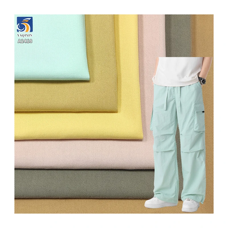 A2418 170gsm 60% Cotton 40% Lyocell Blended Double-sided Twill Fabric High-end Skin-friendly Twill Shirt Dress Fabric