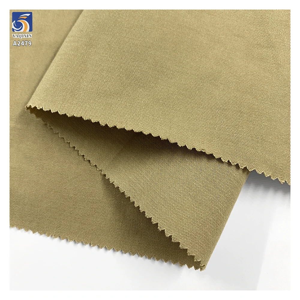 A2479 Lightweight Summer 185g/m Sand Washing 50% Lyocell 50% Cotton Woven Plain Fine Twill Fabric for Shirts and Trousers - 图片 2