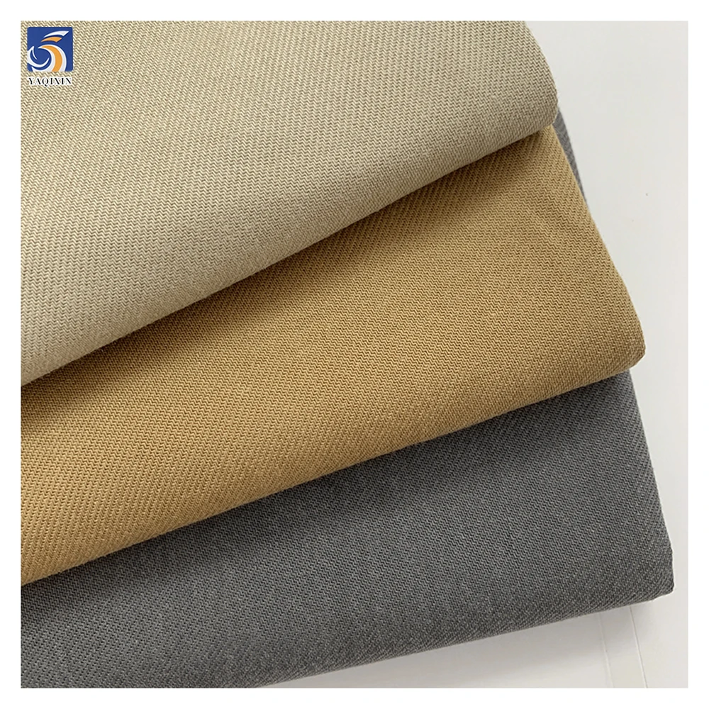 A2472 300gsm Heavyweight Khaki Lyocell Twill Fabrics Wholesale 40% Cotton 60% Lyocell Fabric for Men's Shirt Jacket - 图片 5