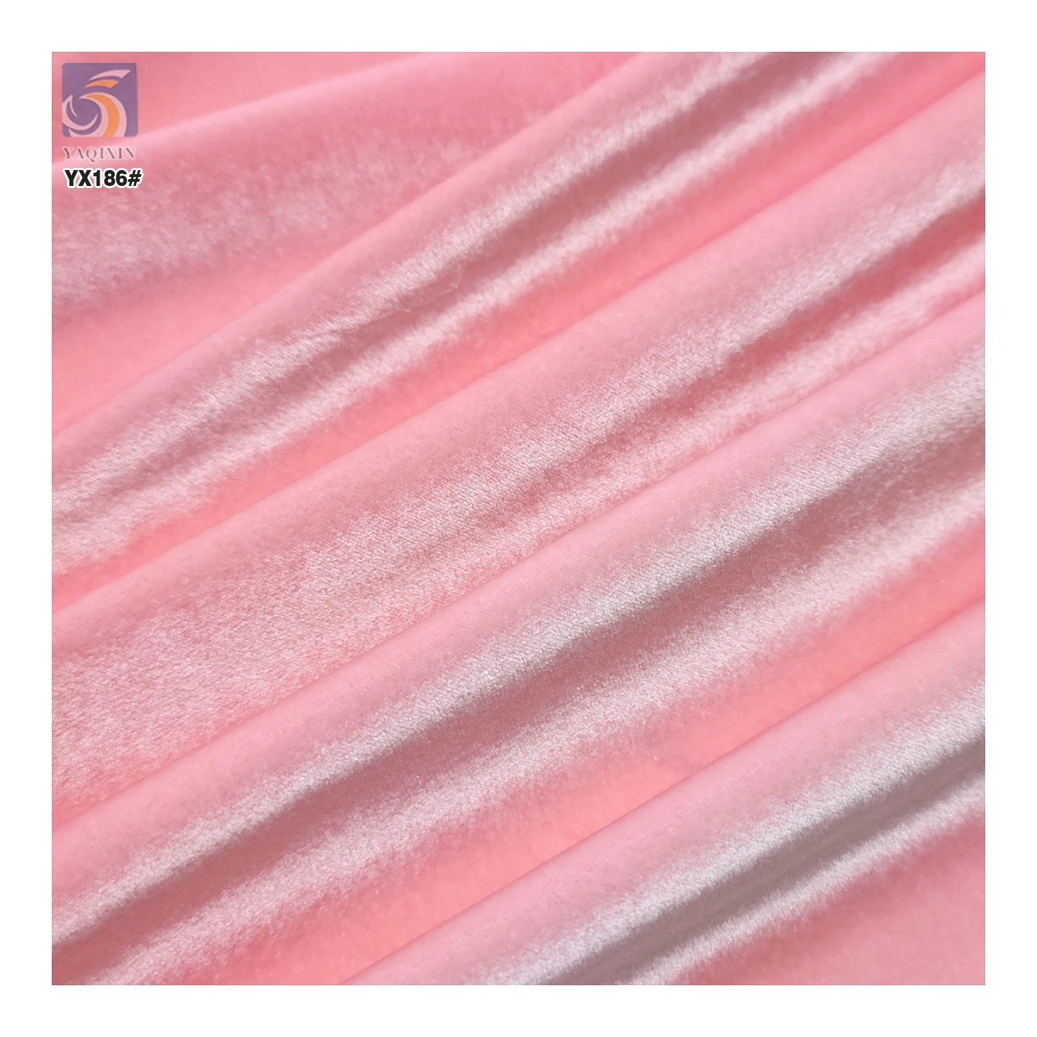 YX186 High Quality 280gsm 92% Polyester 8% Spandex Sunshine Stretch Velvet Fabric Soft Knitted Design Party Dresses Sofas - 图片 4