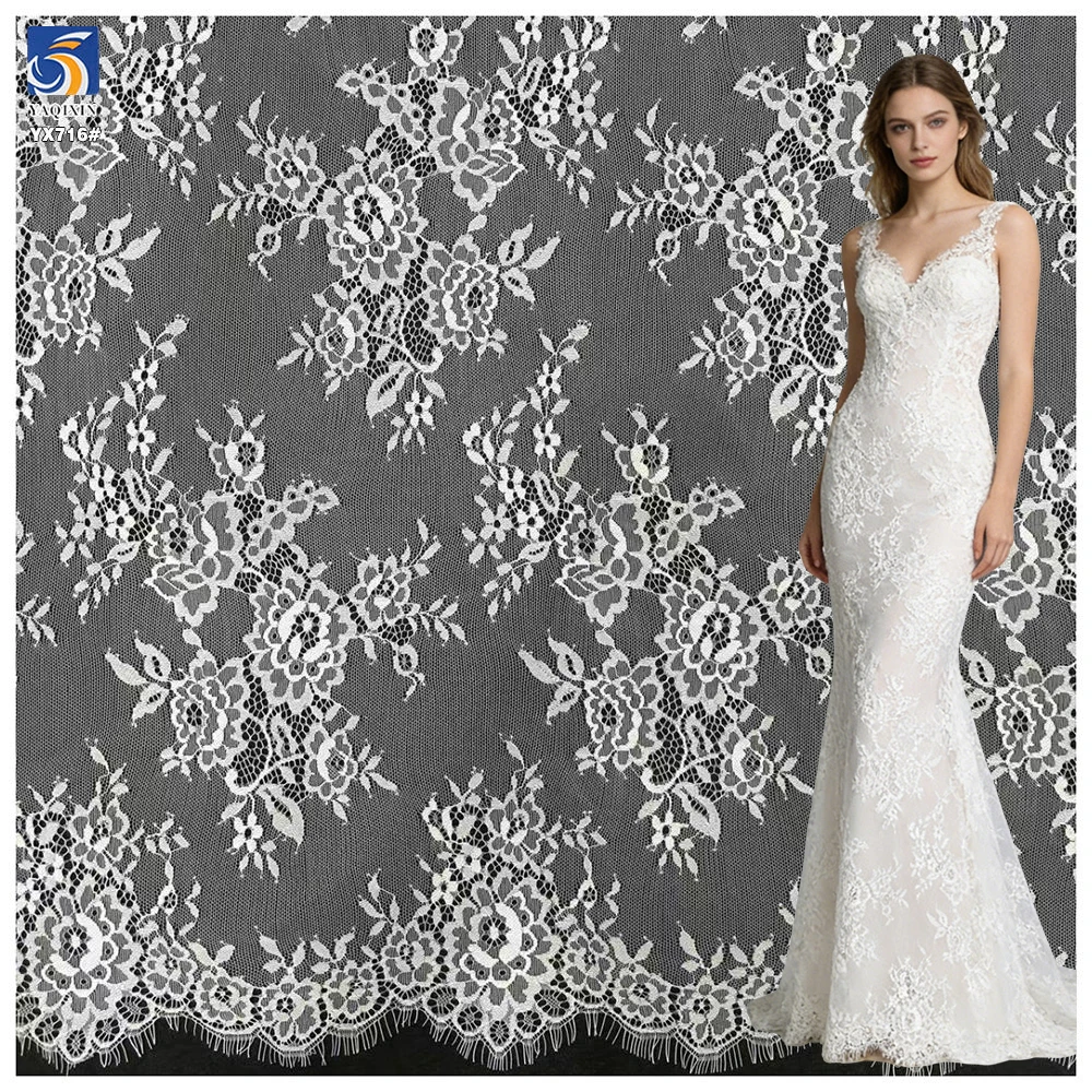 YX716 High-Quality 150CM*300CM Handmade Lace Eyelashes Fabric - Natural Look, Lightweight,Soft, Comfortable