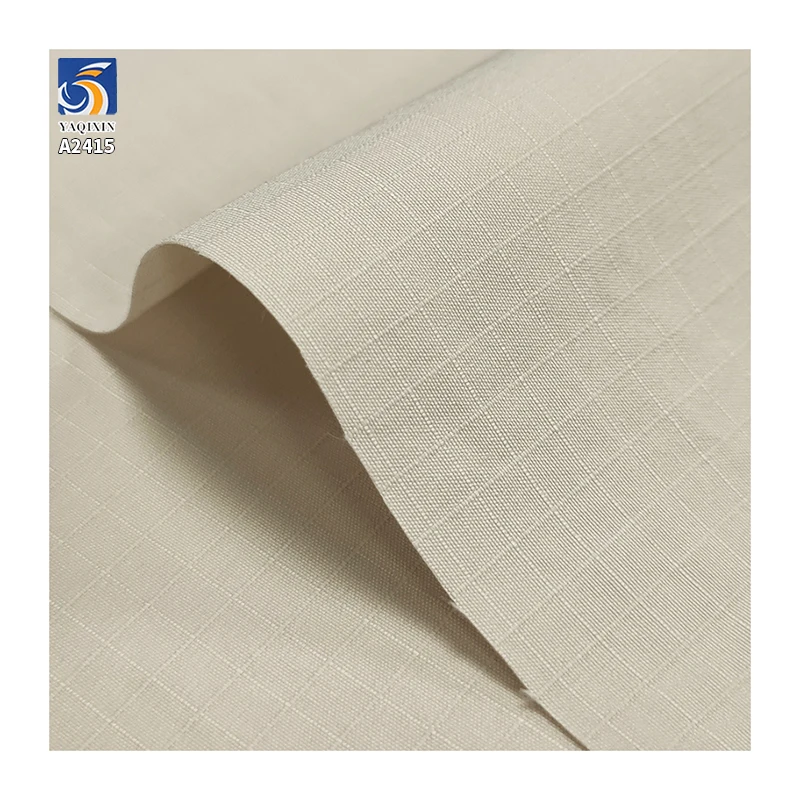 A2415 150gsm 65% Cotton and 35% Nylon Blended Jacquard Fabric 5mm Checkered Sand-Washed Cotton Fabric for Shirts Dress - 图片 4