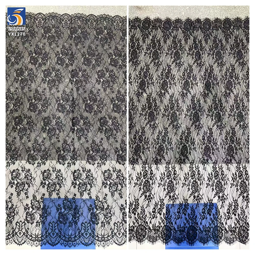 YX1270 Popular in the Britain Luxurious Duchess White Wedding Lace Soltis Fabric Woven Eyelash Lace Fabric Flowers for Bride - 图片 2