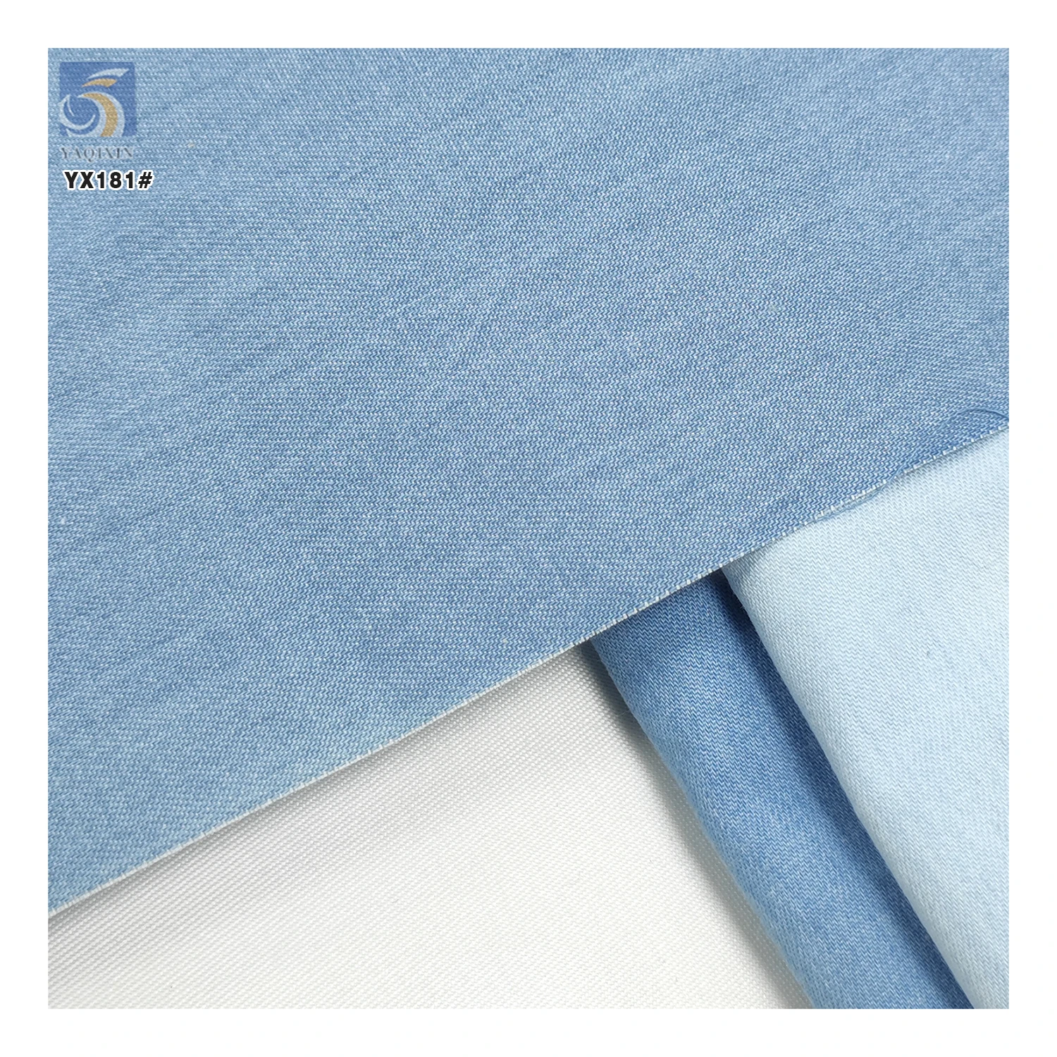 YX181 Wholesale Price Custom Thin Material Washed 4 oz Plain Denim Lightweight Cotton Fabric - 图片 6