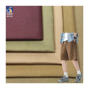 A2416 300g/m² 40% Cotton Blended Lyocell 10s Twill Cotton Fabric Heavyweight Shirt Wide-Leg Pants Fabric