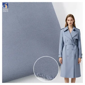 YX1170 Thicken 280gsm 100% Polyester 3/3 Twill Washed Fabric 1 Meter Plain Dyed Polyester Twill Trench Coat Dress Fabric