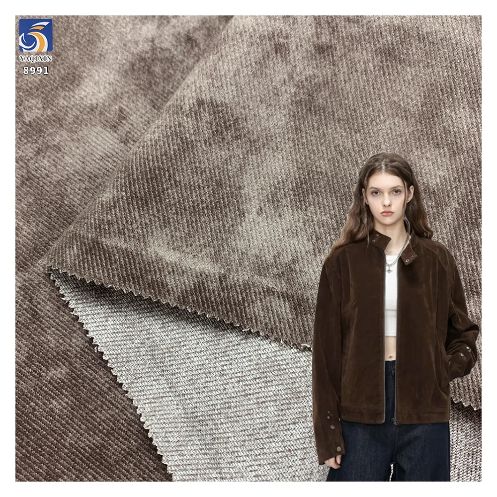 A8991 Custom Retro 360g Heavyweight Twill Fabric for Light Brown Cotton Jackets 100% Cotton Top Quality Twill Fabric