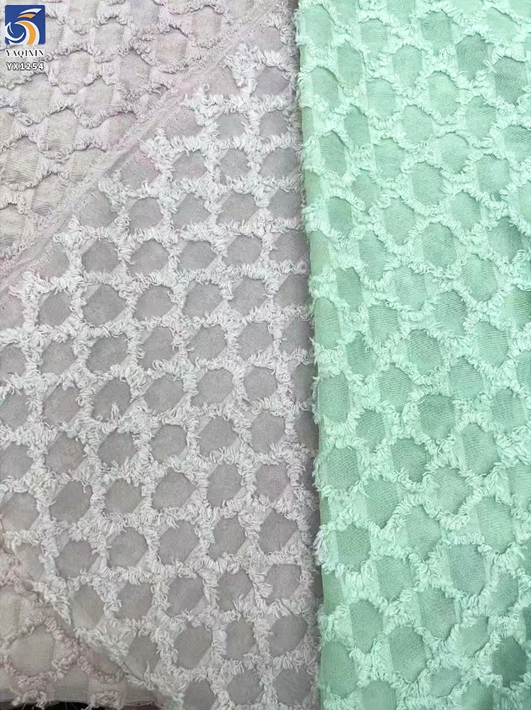 YX1254 130gsm Polyester Diamond Pattern Textured Jacquard Fabric 2026 New Spring Fashion Women's Wear Jacquard Fabric - 图片 6