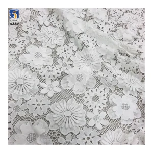 YX927 150gsm Sunflower Small Flowers Water-Soluble Computer Embroidery Skirt Fabric Hollow Water-Soluble Lace Fabrics - 100%...