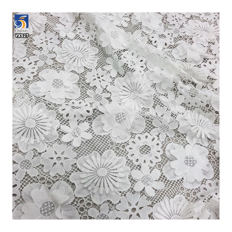 YX927 150gsm Sunflower Small Flowers Water-Soluble Computer Embroidery Skirt Fabric Hollow Water-Soluble Lace Fabrics - 图片 5