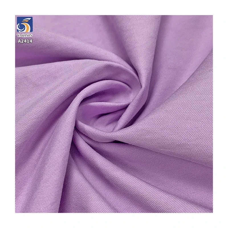 A2414 200g/m² Cotton and Nylon Blend 32 Fine Beads Canvas Fabric Plain Canvas Little Cat Eye Shirt Cotton Wide Leg Pants Fabric - 图片 2
