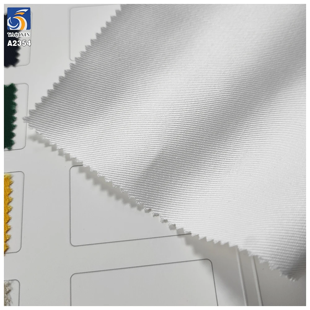 A2354 White Multifunctional TC Twill Fabric Polyester Cotton Twill Non-Elastic TC Cotton Fabric for Pants Work Clothes - 图片 6