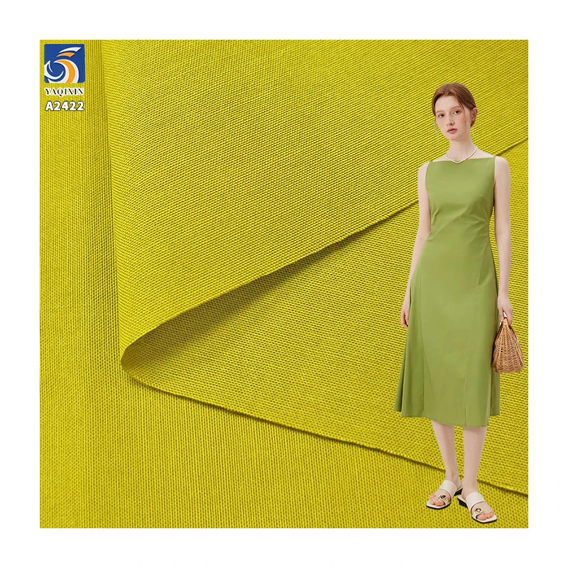 A2422 140g/m² 55% Cotton 45% Lyocell Washed Cotton Plain Poplin Fabric Soft and Skin-Friendly Shirt Dress Fabric