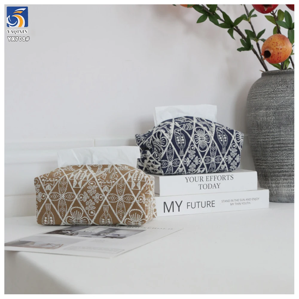 YX708 Personalized Design Custom Pattern Symbols Tribal Embroidered Ramie Cotton Fabrics for Fashion Bags Clothing - 图片 6