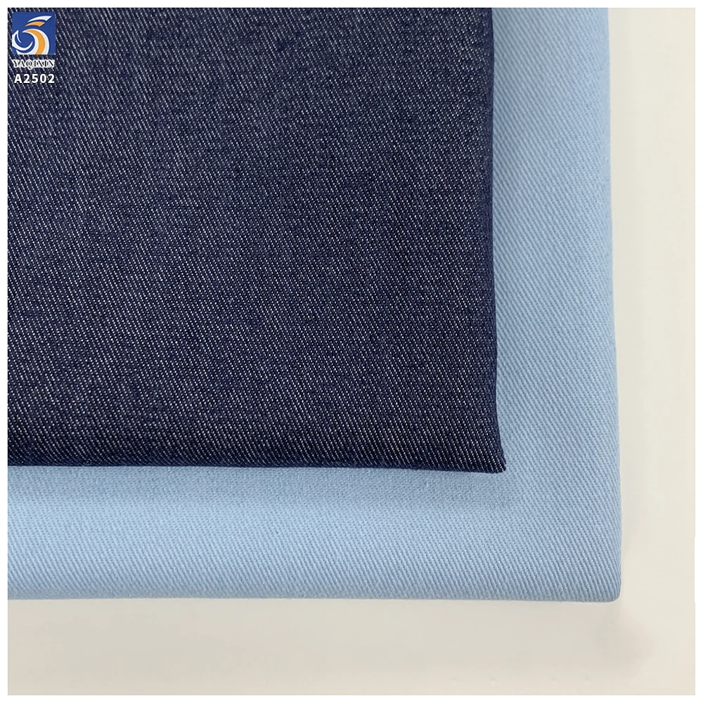 A2502 100D 150gsm Lightweight Washed Denim Look Fabric Cotton Polyester Lyocell Blend 178cm Jacket Coat Pant Fabric - 图片 2