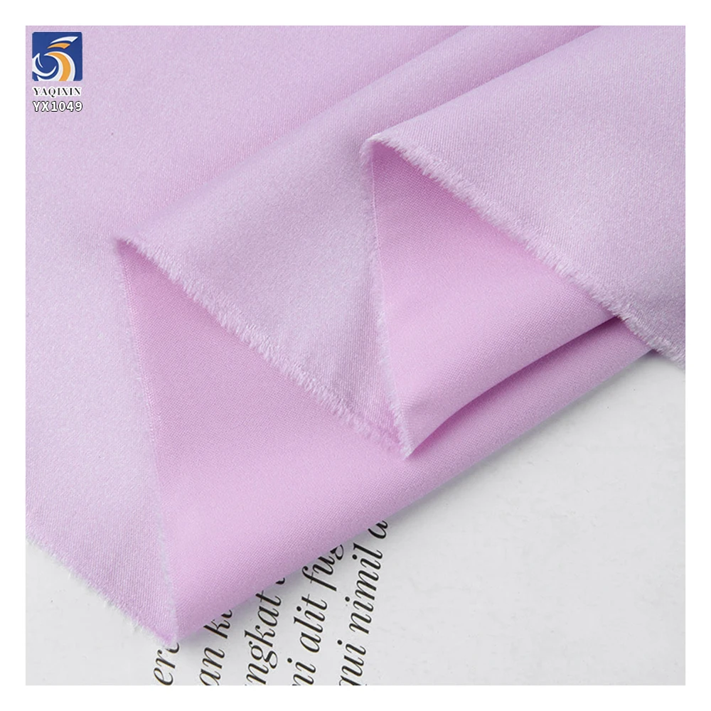 YX1049 110gsm Matte Satin Fabric for Women's Sleepwear Apparel Dress Comfortable Drape Plain Woven Stretch Satin Fabric - 图片 6