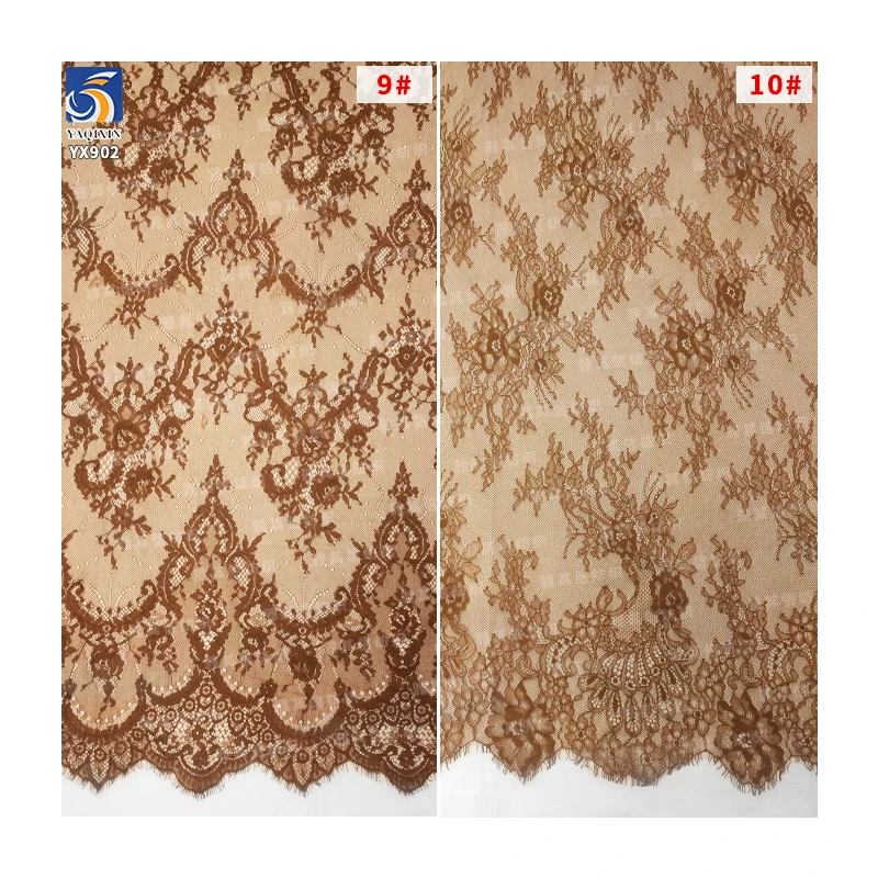 YX902-1 Luxurious and Noble Color Eyelash Lace Fabric Textiles Eyelash Lace Fabric for Lingerie Women High Quality - 图片 2