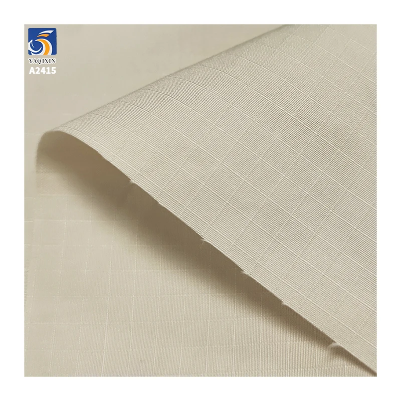 A2415 150g/m² 65% Cotton and 35% Nylon Blend Jacquard 5mm Single-Line Check Sand-Washed Cotton Fabric Jacquard Plaid Pant Fabric - 图片 6