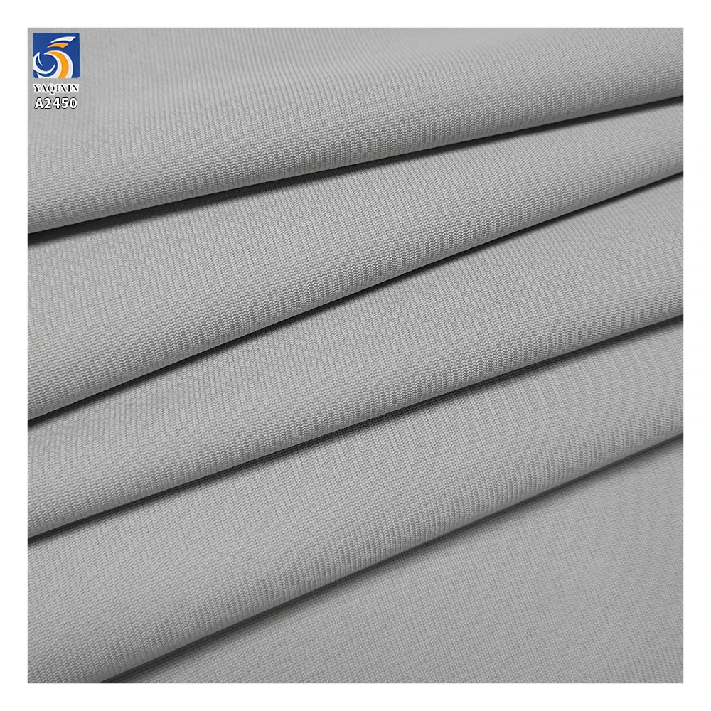 A2450 210gsm Textured Woven Plain Poplin Navy Blue Fabric 47% Polyester 53% Composite Material Stretch Thin Pants Fabric - 图片 2