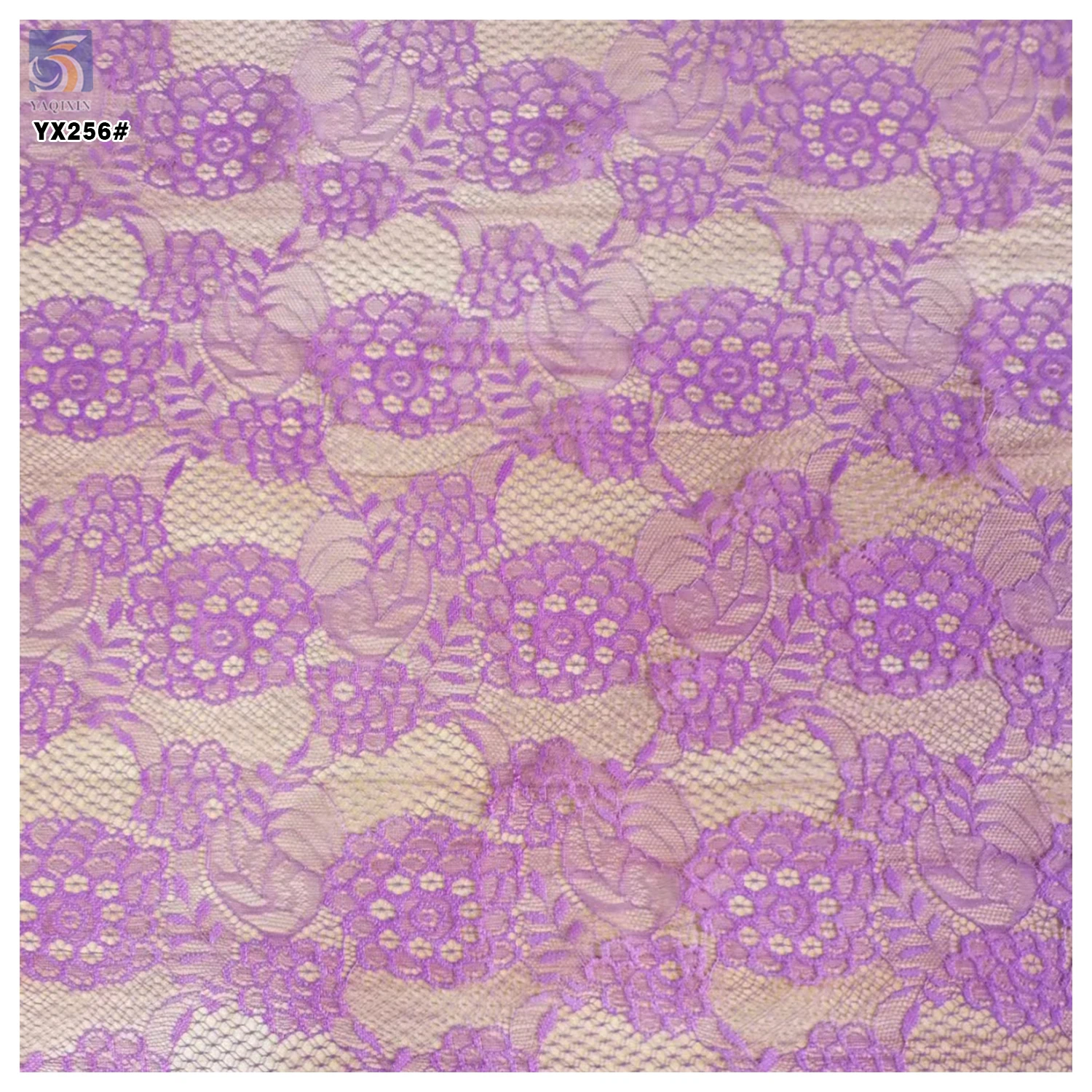 YX256 High Quality Black Flower Pattern Embroidered Chantilly Lace Fabric 100 Polyester Chantilly Lace Fabric - 图片 4
