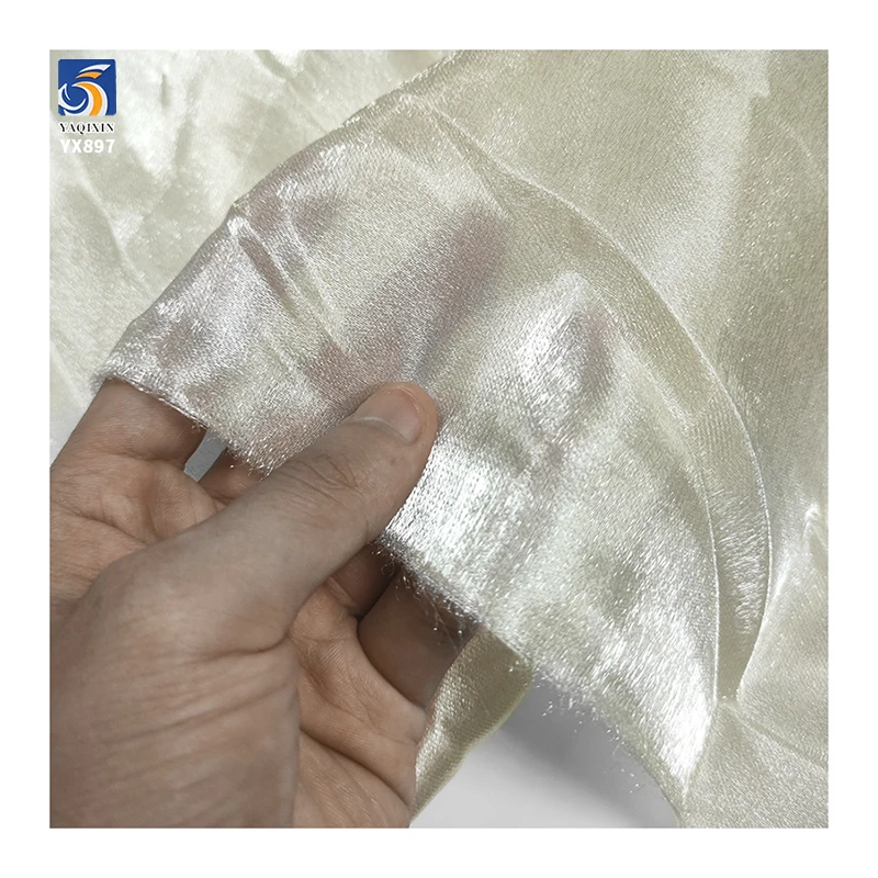 YX897 Wholesale 100% Polyester Glossy Thickened Woven Organza Fabric for Clothing Dance Costumes Minimum Order of 5 Yards - 图片 3