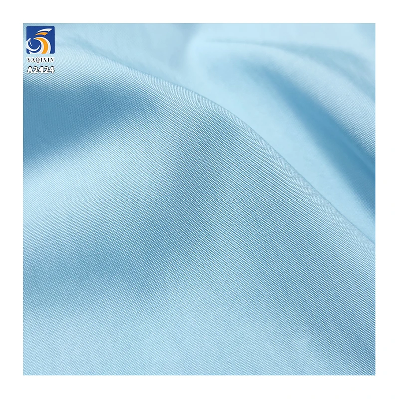 A2424 180g/m² 23% Nylon 77% Viscose Rayon Blended Drape 32s Poplin Fabric for Women's Pants Dresses - 图片 5