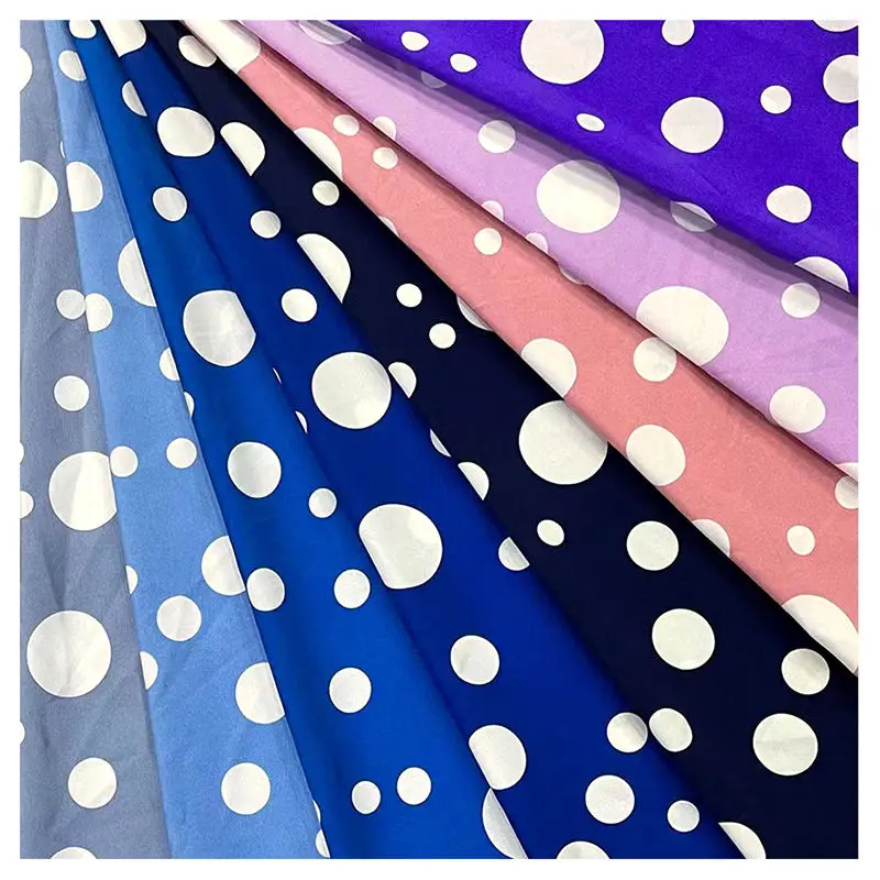 CF10-1 High Quality Breathable Woven Print Swiss Polka Dot Cotton Fabric - 图片 3