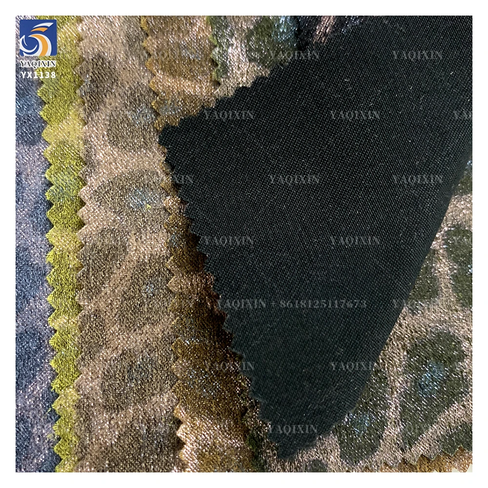YX1138 120gsm Polyester Hot Stamping Chiffon Leopard Print Fabrics Women's Garments Pattern Small Leopard Print Fabric - 图片 4