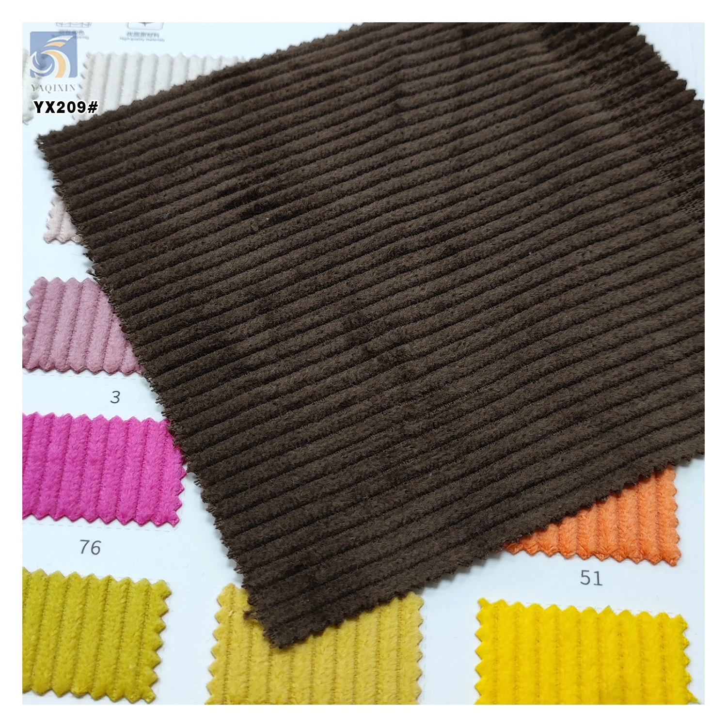 YX209 Cheap Prices 8 Wale 350gsm Heavy 100% Cotton Corduroy Fabric for Clothes Dress - 图片 4