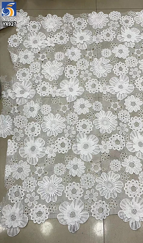 YX927 150gsm Sunflower Small Flowers Water-Soluble Computer Embroidery Skirt Fabric Hollow Water-Soluble Lace Fabrics - 图片 4