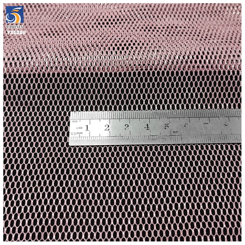 YX628 Good Quality 100% Polyester Knitted Glossy Hexagonal Mesh Fabric for Bags Headwear - 图片 5