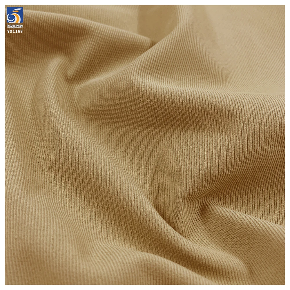YX1168 Cheap 280gsm 100% Polyester Woven Khaki Twill Fabric for Pants Shirts Overalls Dresses Poly Coarse Twill Fabrics - 图片 4