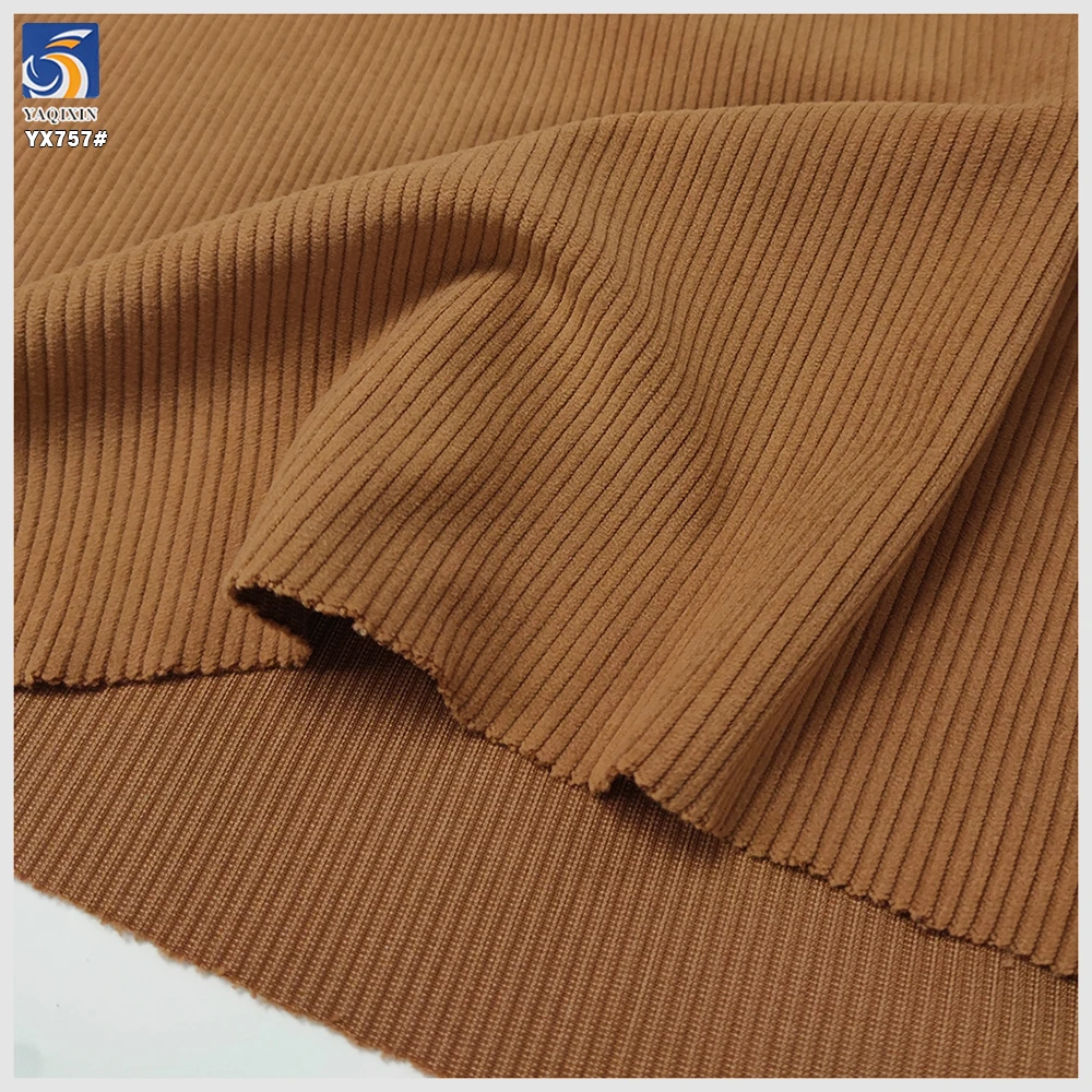 YX757 New 100 Polyester 8W Corduroy Fabric Cheap High Quality Woven Plain Corduroy Fabric for Jackets and Pants - 图片 5
