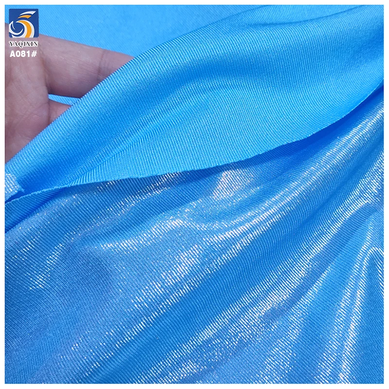 A081-1 America's Popular 95 Polyester 5 Spandex Foil Shiny Stretch Knit Lurex Fabric Stage Costume Dance Skirt Fabric - 图片 6