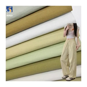 A2413 130g/m² Cotton and Nylon Blended Poplin Fabric Plain Weave Slightly Wrinkled Texture Shirt Dress Soft Poplin Cotton Fabric