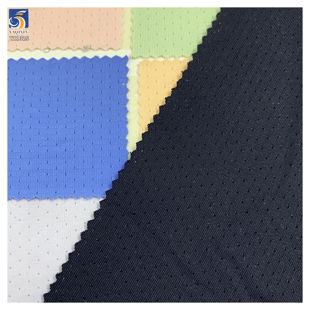 YX1325 165g 88% Nylon 12% Spandex Sports T-Shirt Fabric China Wholesale Nylon/Spandex Stretch Knit Bird Eye Fabric - 图片 2