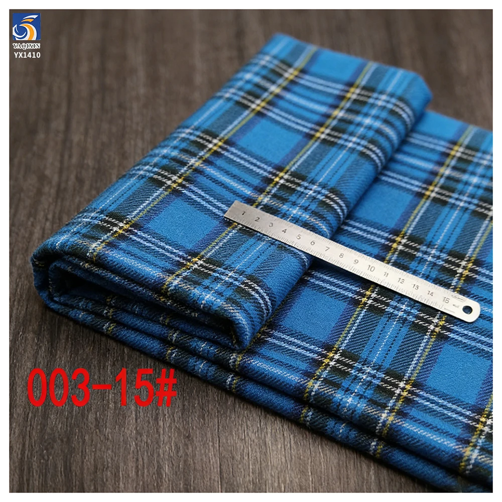 YX1410 145CM 170gsm High Quality Polyester Cotton TR Fabric Ghana Blue School Uniform Striped Yarn Dyed Fabric - 图片 6