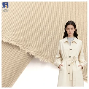 YX1171 China 100 Polyester Khaki Twill Fabric Roll Woven 240gsm 2/2 Cheap Thick Twill Fabric for Women's Pants Coats and Skirts