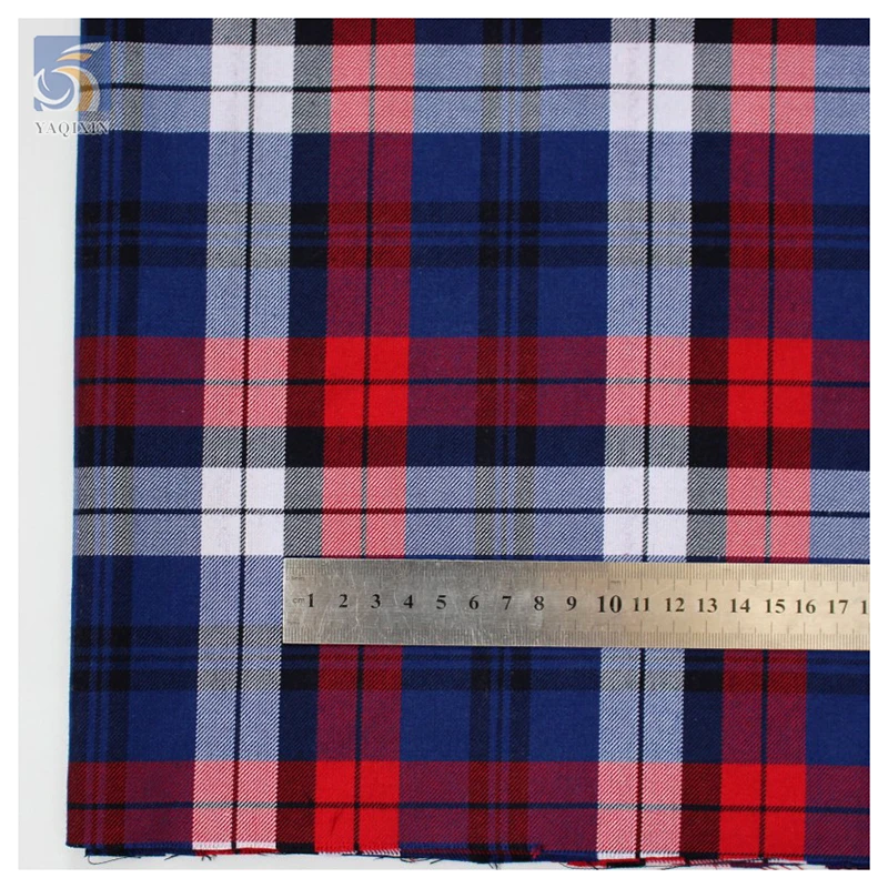 300D Classic Scotland Custom Plaid Check Shirt Fabrics Cotton TC Yarn Dyed Woven Fabric for Shirts Skirts Uniforms - 图片 6