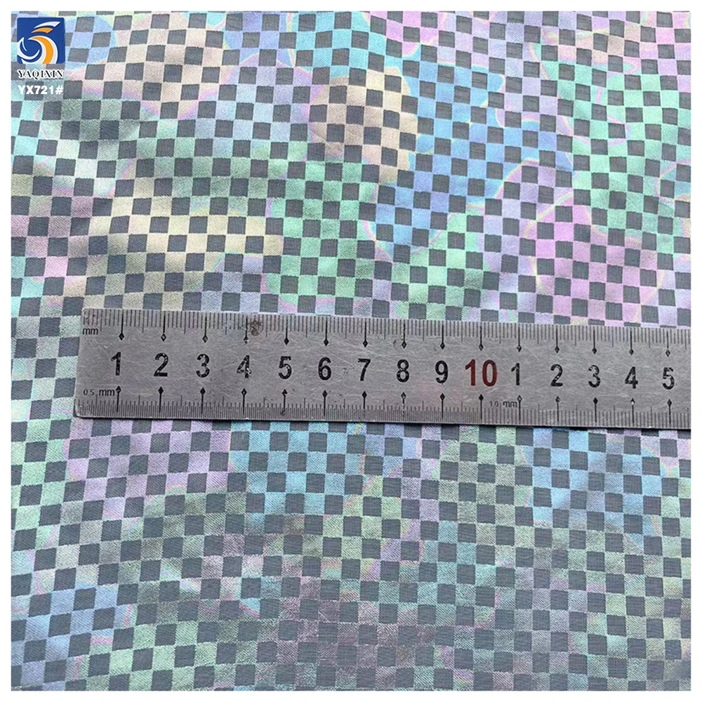 YX721 0.5 CM Plaid Printed Hot Film Tulle Fabric Lattice Stage Costume Mesh Plaid Fabric Printing Girls' Dresses Garments - 图片 5