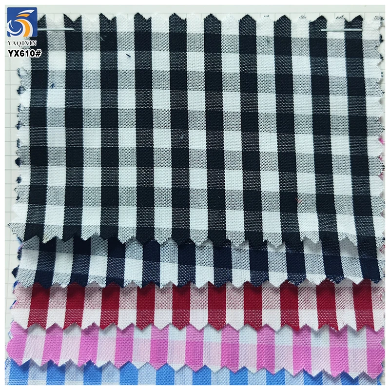 YX610 New Fashion 105gsm 5MM Red Plaid Yarn-Dyed Fabrics 100% Cotton Checkered Plaid Fabric for Shirt - 图片 3
